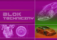 Blok techniczny A4 10k. biały Kreska